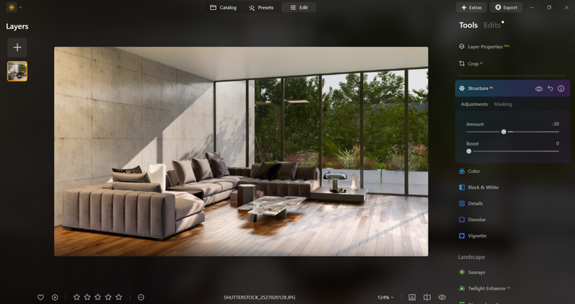 Structure a room photo in Luminar Neo | Skylum Blog