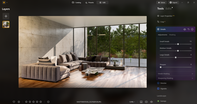 Room photo details in Luminar Neo | Skylum Blog