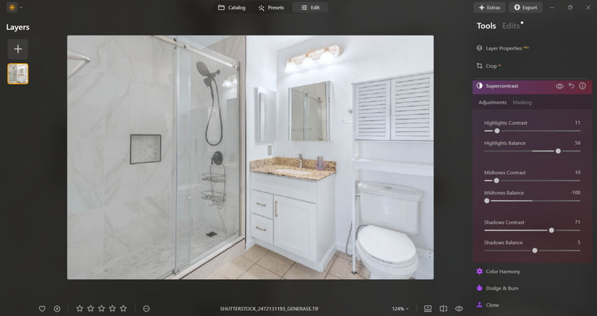 Supercontrast bathroom photography in Luminar Neo | Skylum Blog