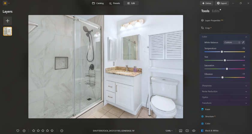 Color editor for bathroom photos in Luminar Neo | Skylum Blog