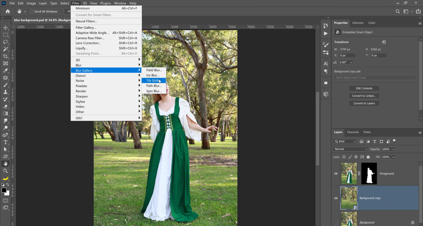 Selecting a filter in Photoshop | Skylum How-to