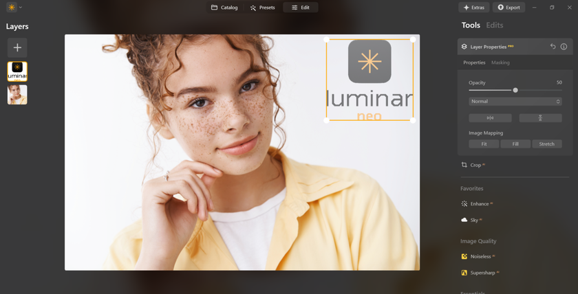 Resize the logo in Luminar Neo | Skylum How-to