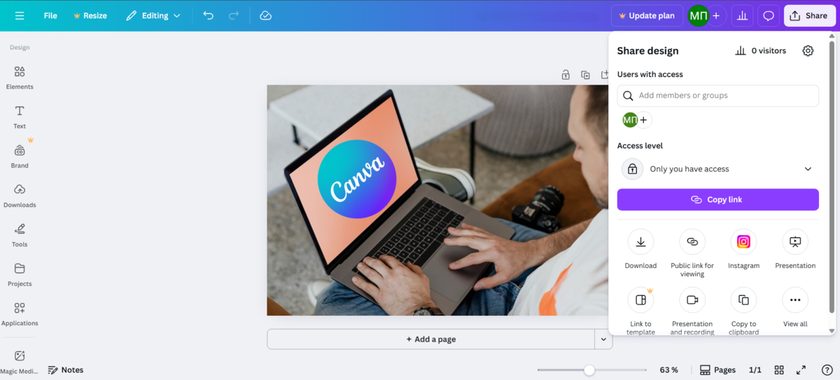 Download your final image in Canva | Skylum How-to