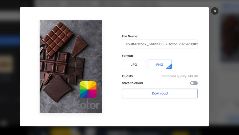 Export your branded image in Fotor | Skylum How-to