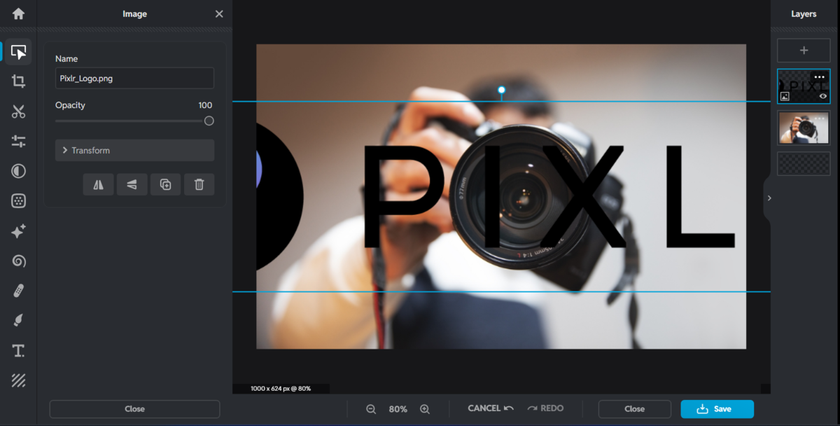 Add your emblem file in Pixlr | Skylum How-to