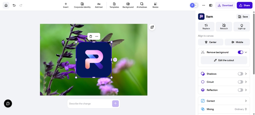 Upload your logo in PhotoRoom | Skylum How-to