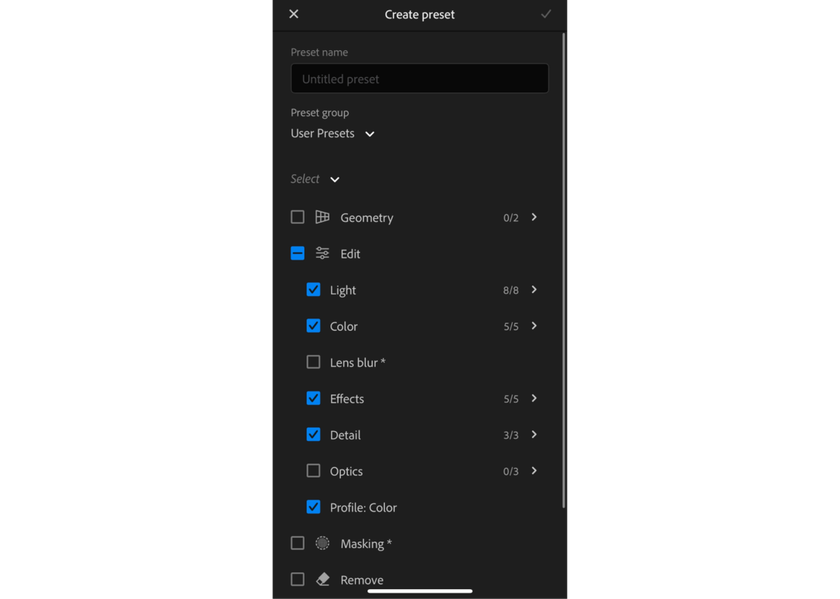Name your preset in Lightroom Mobile | Skylum How-to