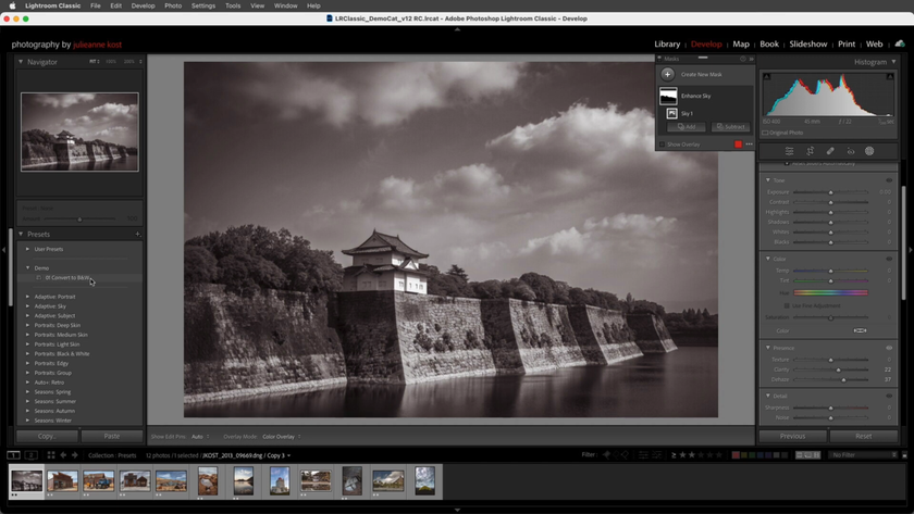 Your preset is visible in the list in Lightroom Classic | Skylum How-to