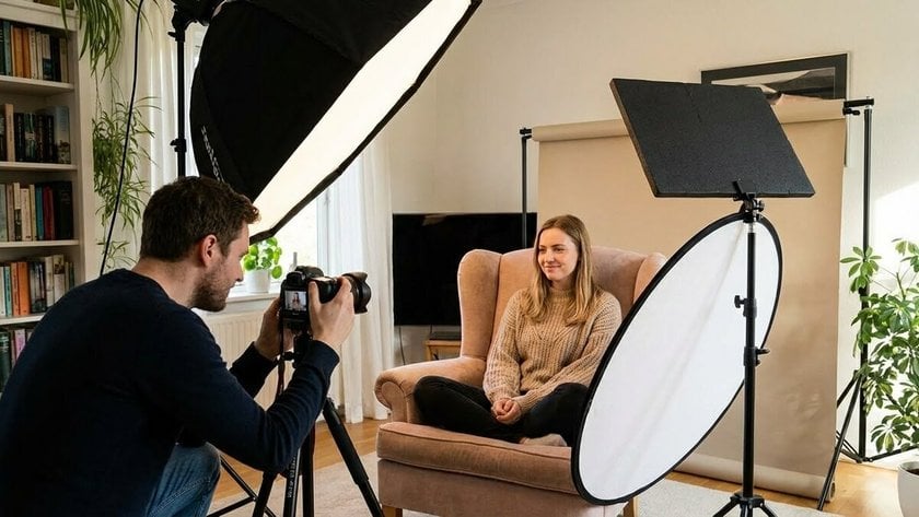 Portrait of a girl at home on a chair | Skylum Blog