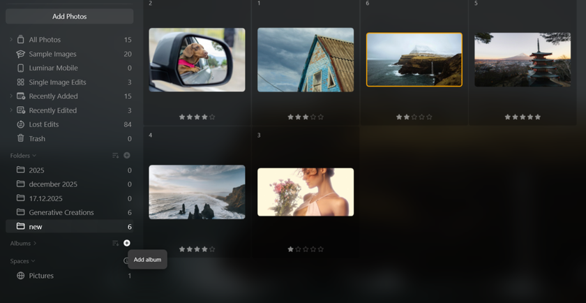 Add a new album to Luminar Neo | Skylum Blog