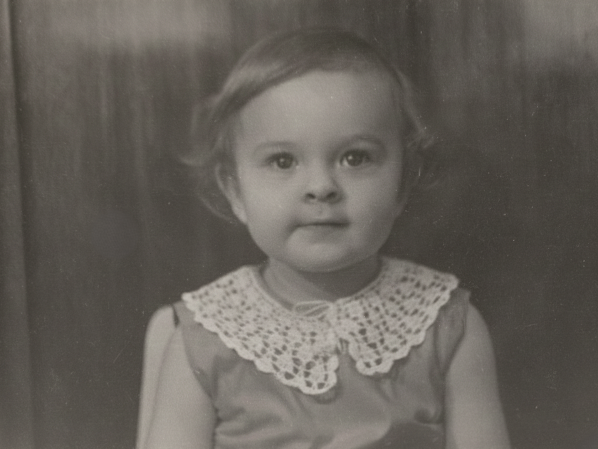 An old photo of a girl after editing | Skylum Blog