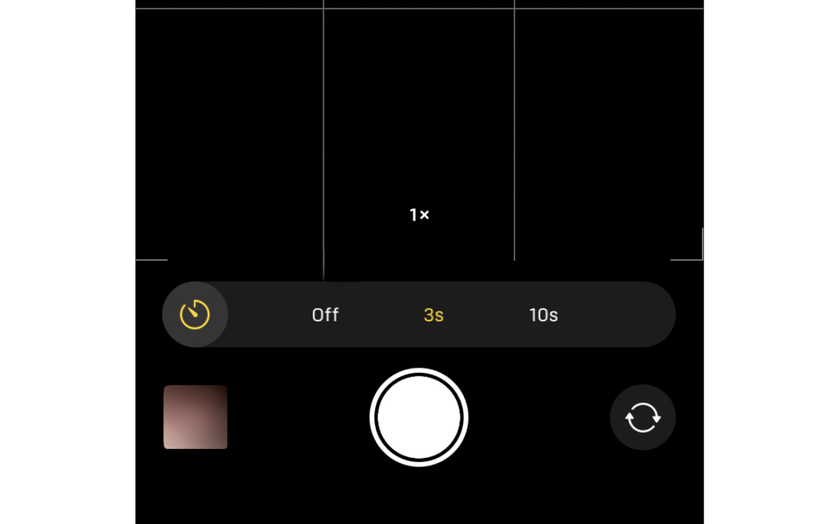 Selecting the timer delay duration on iPhone camera app | Skylum How-to