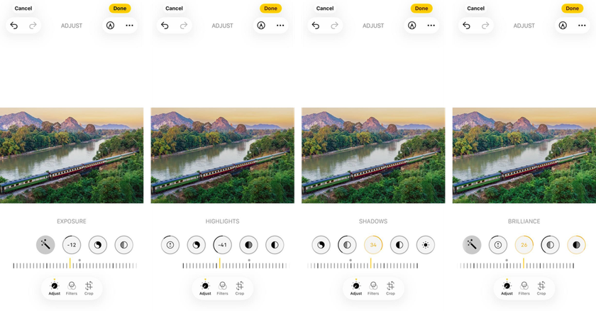 Exposure Highlights Shadows and Brilliance in editing on iPhone | Skylum Blog
