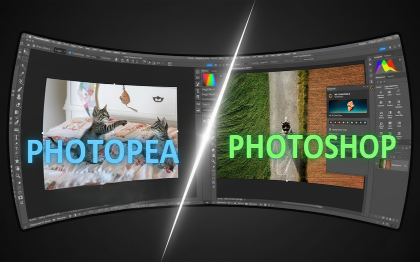 Photopea next to Photoshop | Skylum Blog