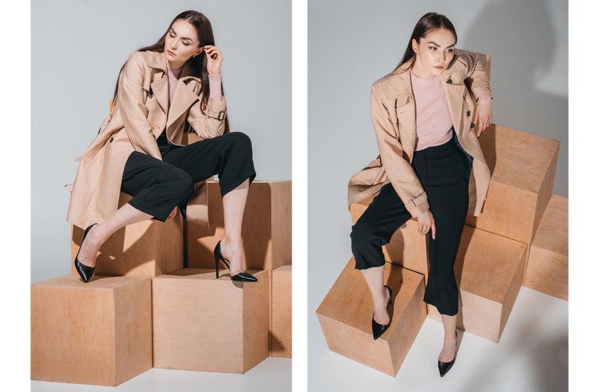 Photo of a model on cubes | Skylum Blog