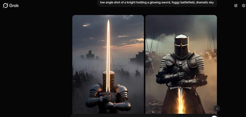 Portrait of a knight created in Grok | Skylum Blog