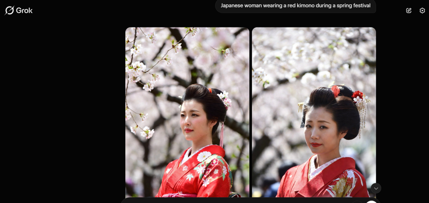 Portrait of a Japanese woman in a kimono created in Grok | Skylum Blog