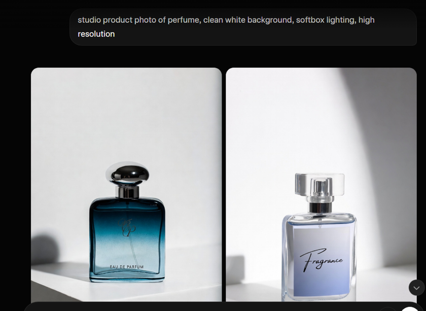 Photo of a perfume created in Grok | Skylum Blog