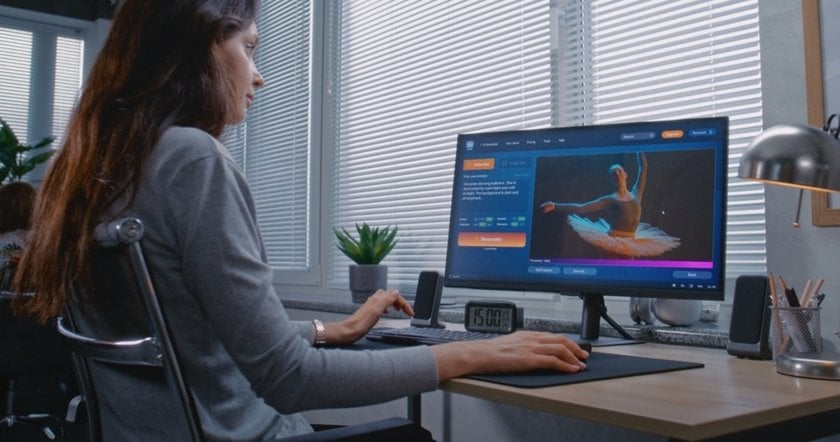 A girl generates a photo of a ballerina | Skylum Blog