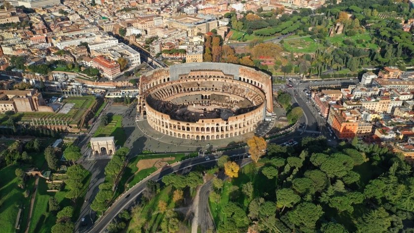 A drone photo of the Colosseum | Skylum Blog