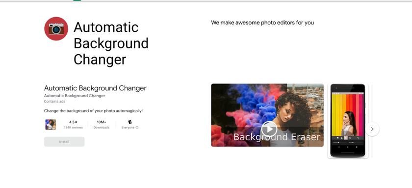 Auto-Background Changer - app to change background in photo