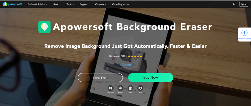 Apowersoft - app to remove the background for multiple photos