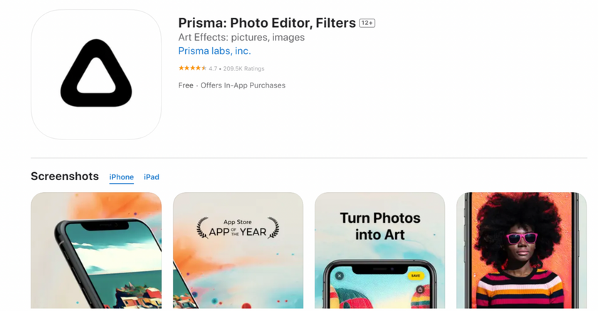 Prisma - photo editor for ipad free