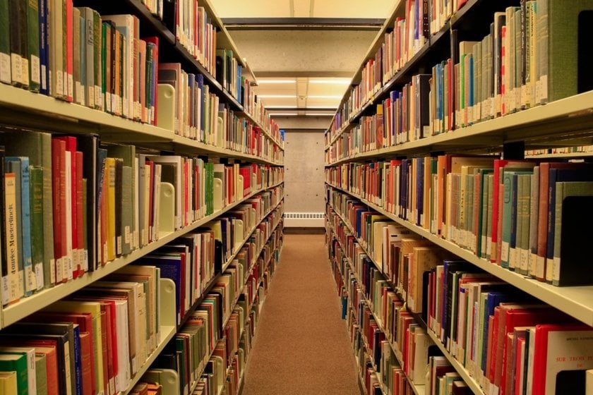 Book row in the library | Skylum Blog