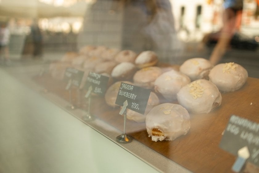 Photo of a donut display case | Skylum Blog