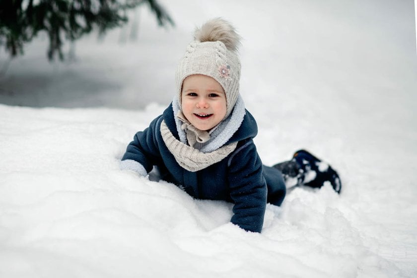 Toddler Playing in the Snow | Skylum Blog