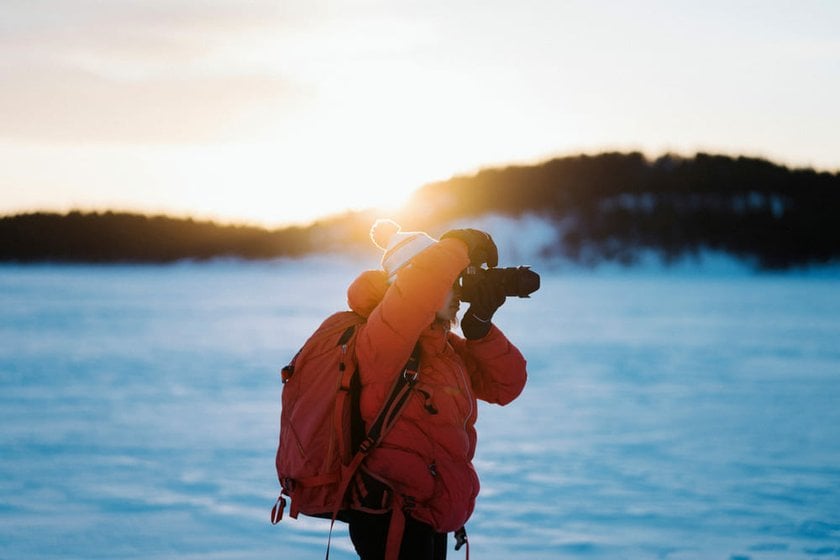 Winter Photographer in Full Gear | Skylum Blog