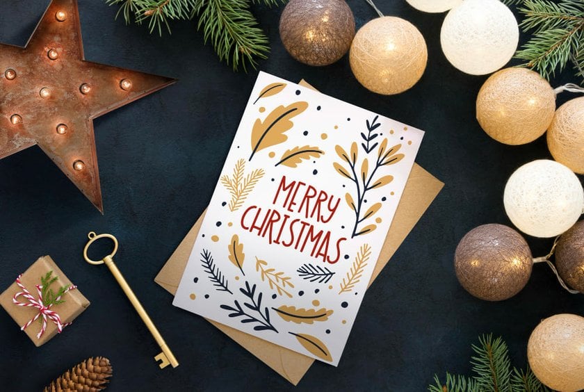 Bright Card with Merry Christmas Greetings | Skylum Blog