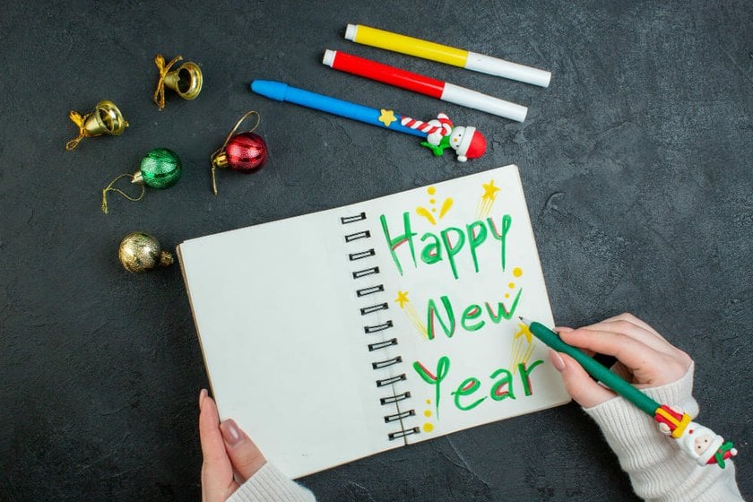 Multicolored Inscription on a New Year's Card | Skylum Blog