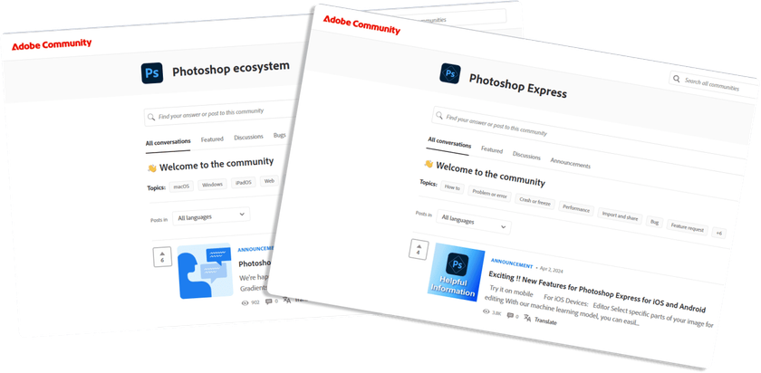 Photo of the Support Community in the Adobe Program | Skylum Blog