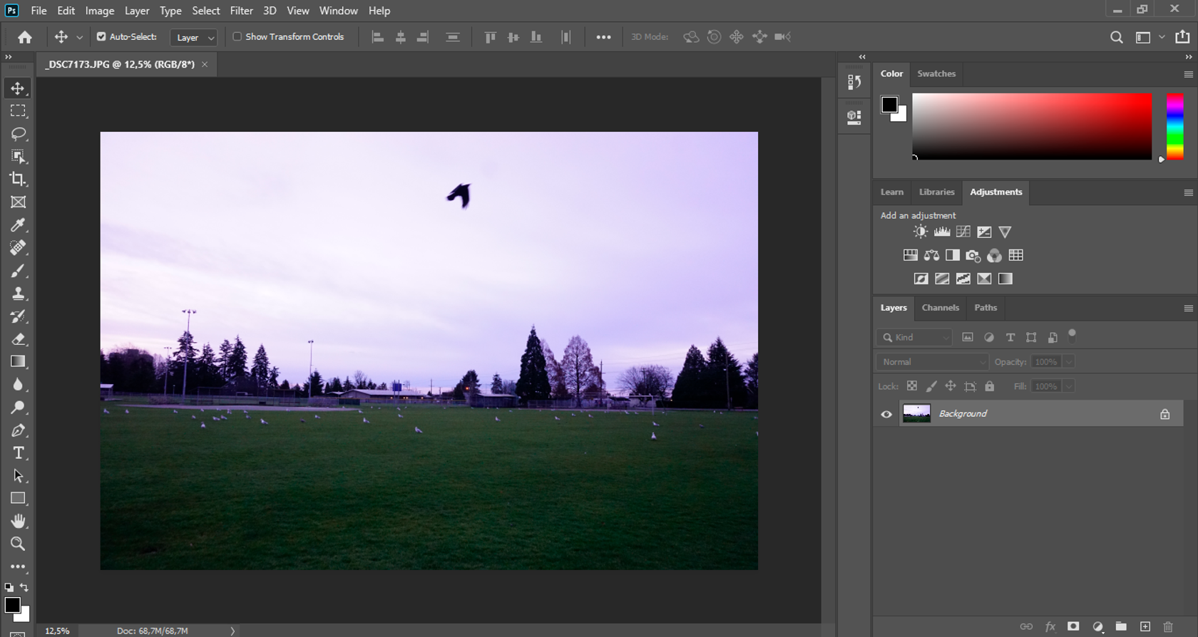 Creating a Panorama from Individual Shots in Photoshop