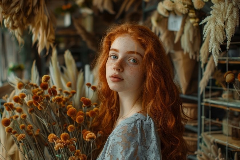 Portrait of a girl with a beautiful background and plants | Skylum Blog