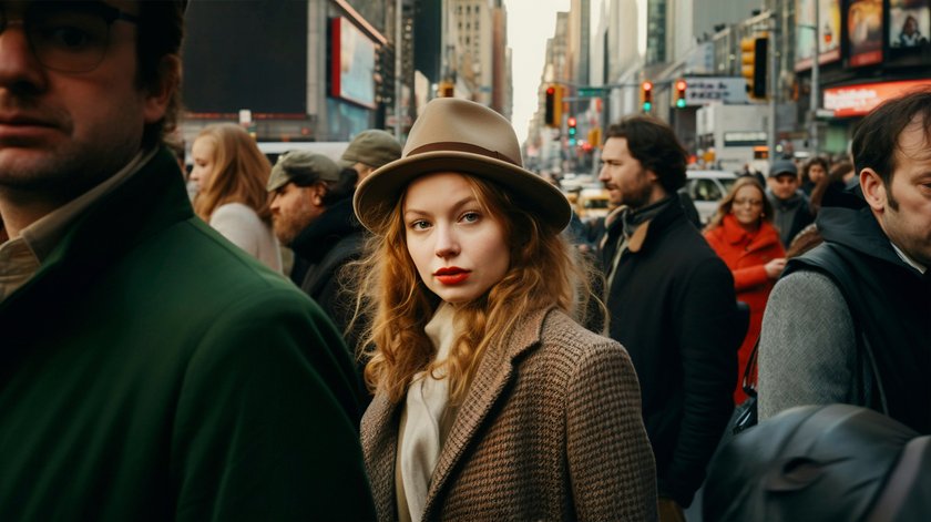 Portrait of a girl in a crowd | Skylum Blog