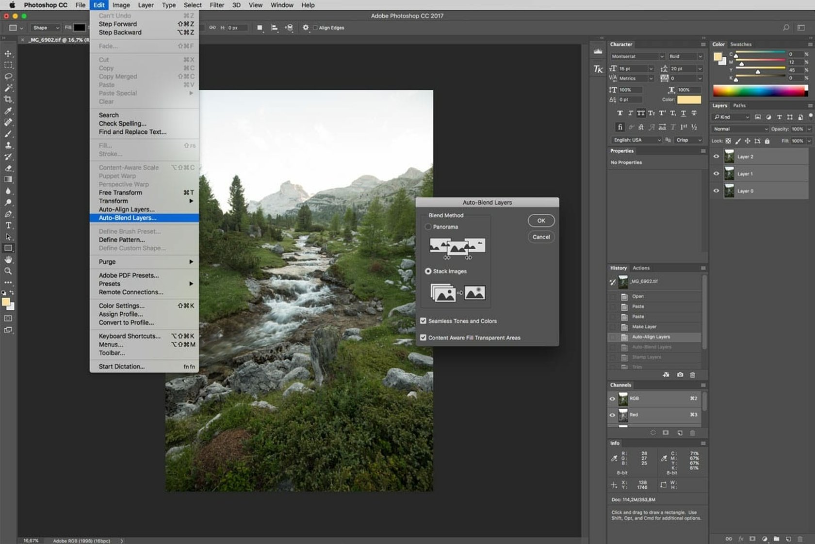 How to stack photos in Lightroom and Hack Physics Skylum