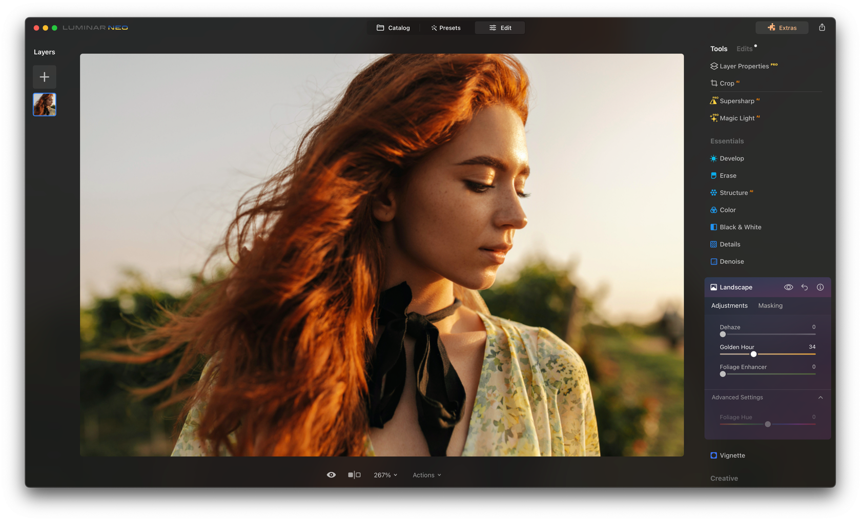 How to Edit Soft BROWN TONES for Portrait Photography in Luminar AI I