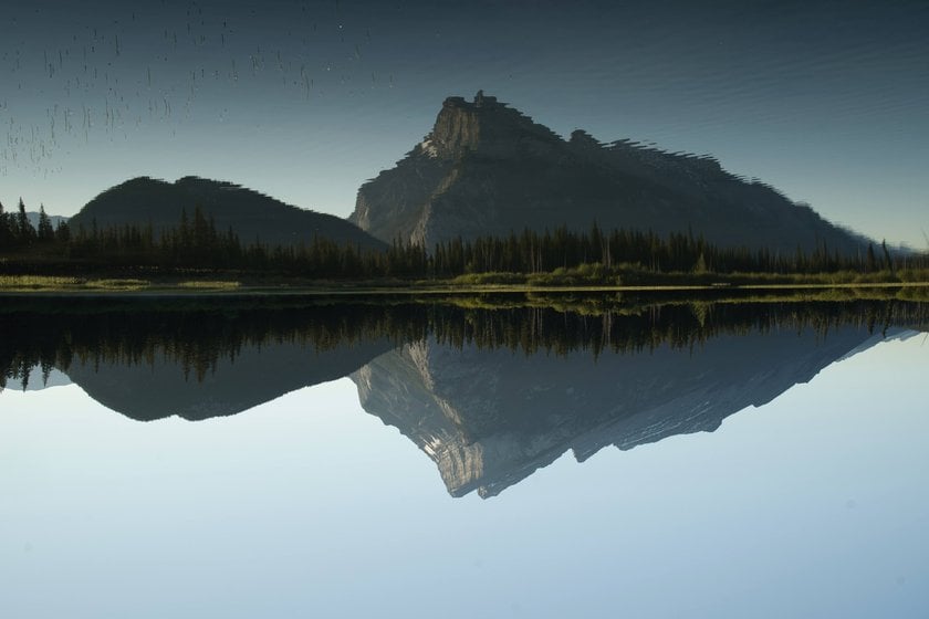 Flipped Photo as a Mirror Image of a Mountain | Skylum Blog