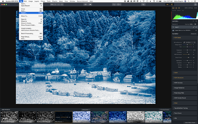 Saving a Native Aurora HDR File with History on a Mac | Skylum Blog(6)