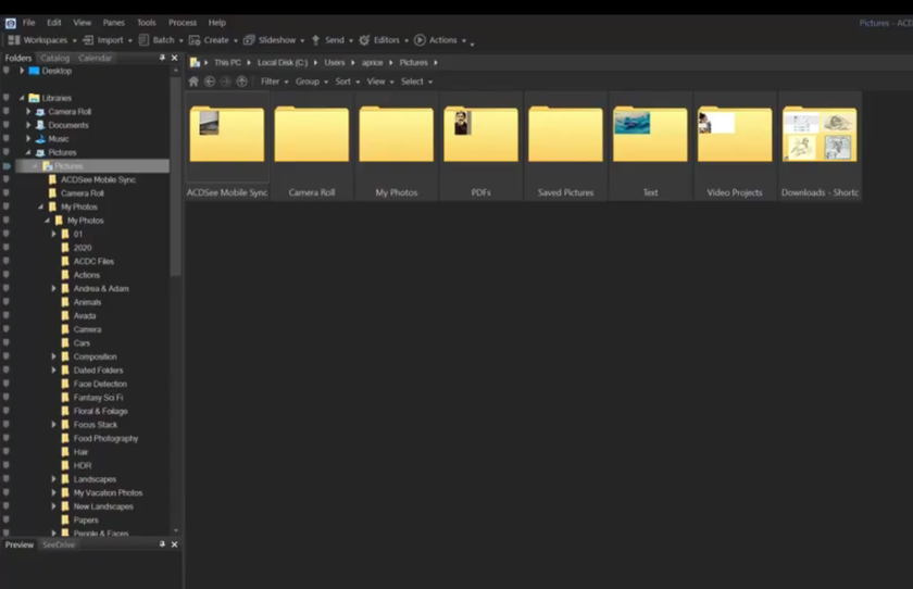 Folders with photos in DAM | Skylum Blog