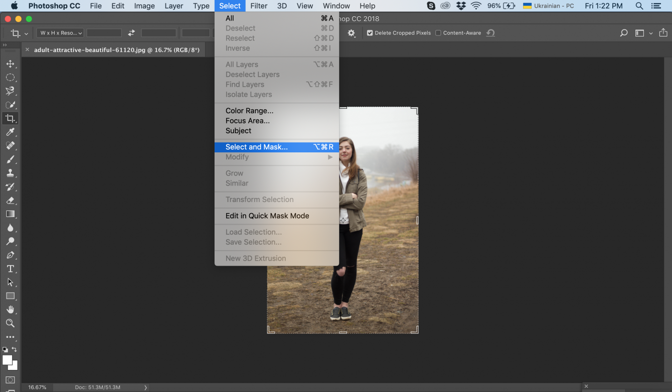 touch up something in photoshop for mac