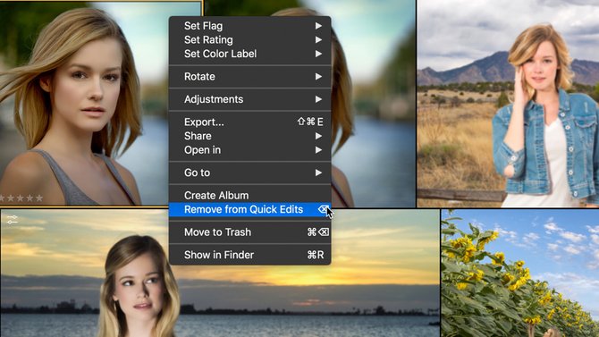 Managing Images in the Quick Edit Collection