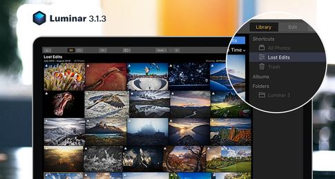 Your lost edits are safe. Luminar 3.1.3 has them.