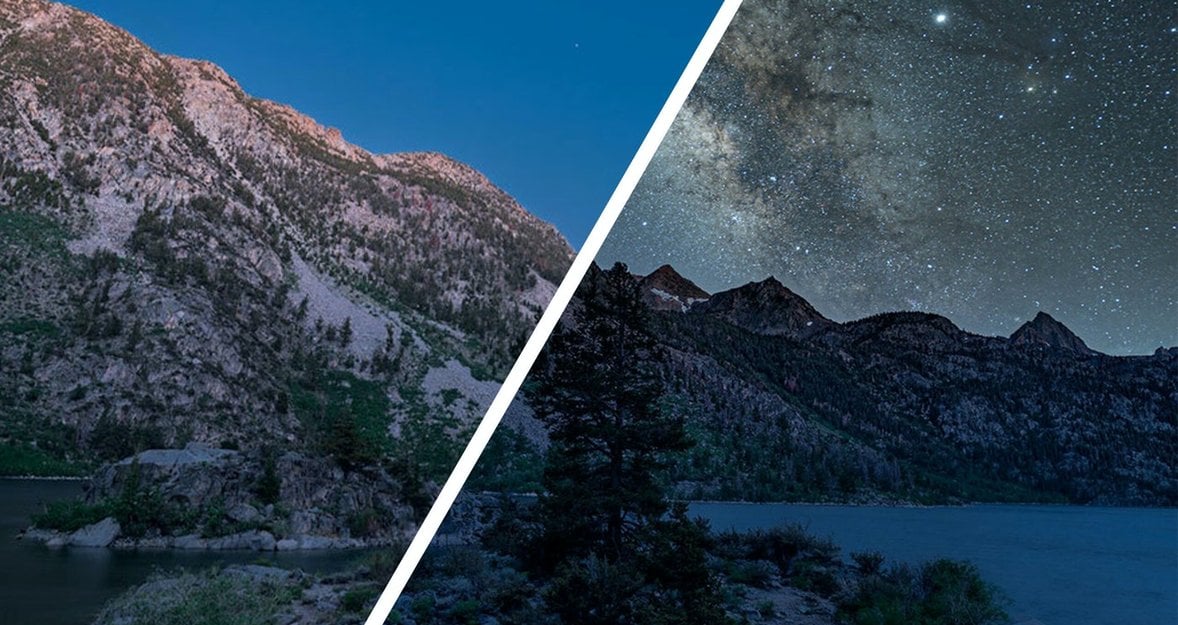 How to blend a night sky with a foreground