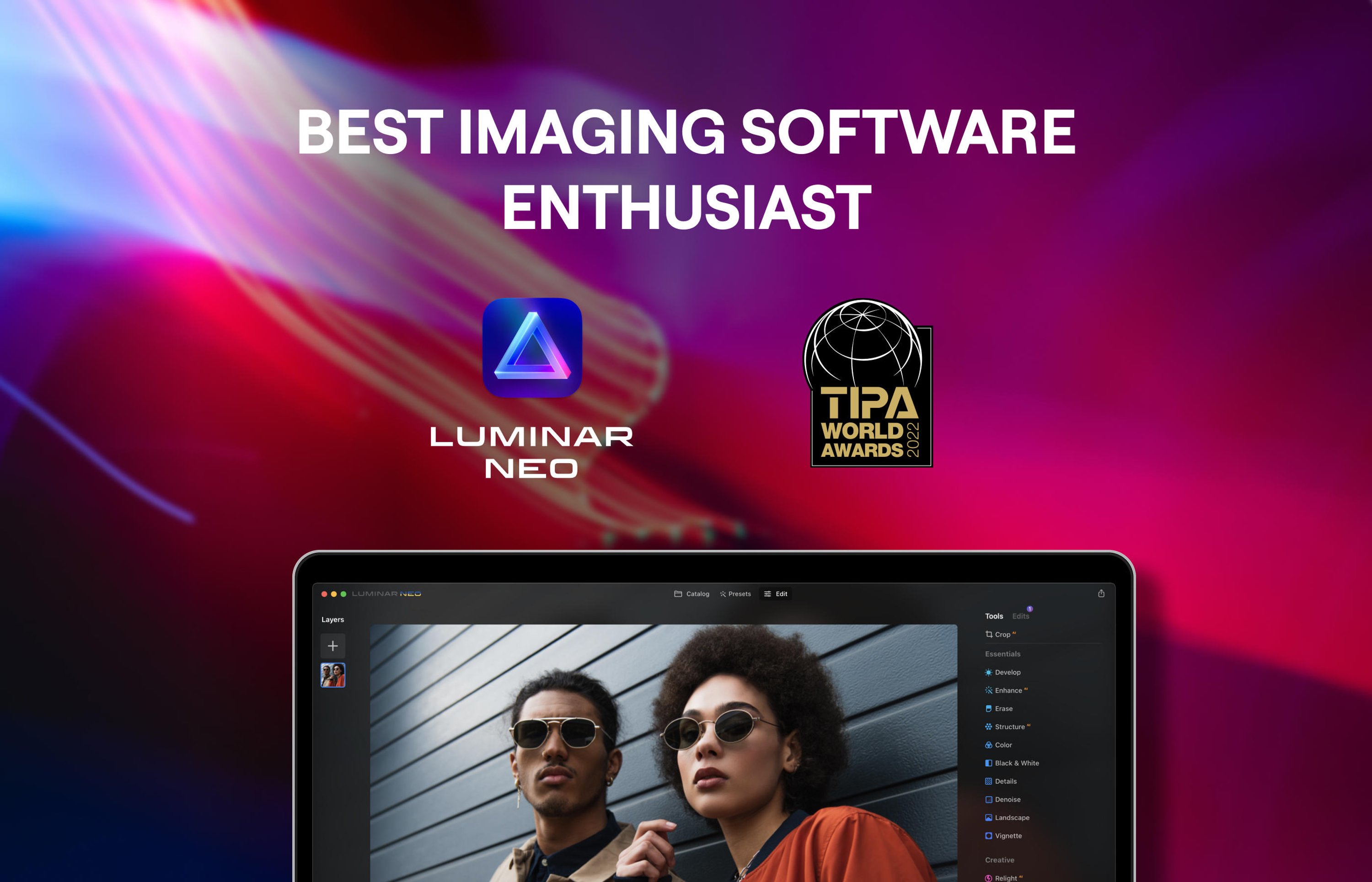 TIPA names Luminar Neo Best Imaging Software Enthusiast