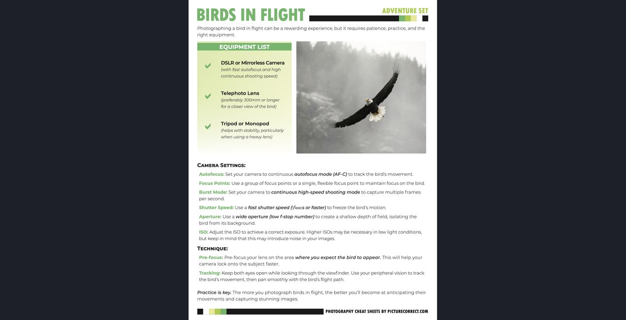 Photography Adventure Cheat Sheets(42)