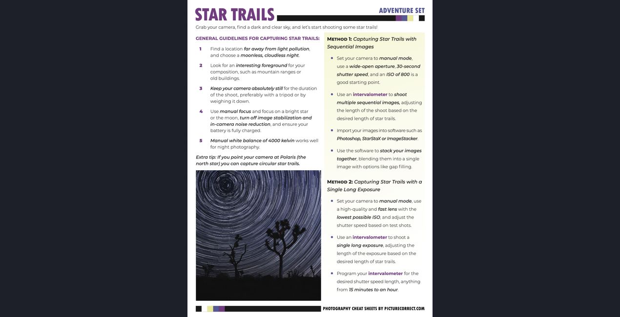 Photography Adventure Cheat Sheets(44)