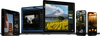 Luminar open on a foldable phone, two laptops and two phones